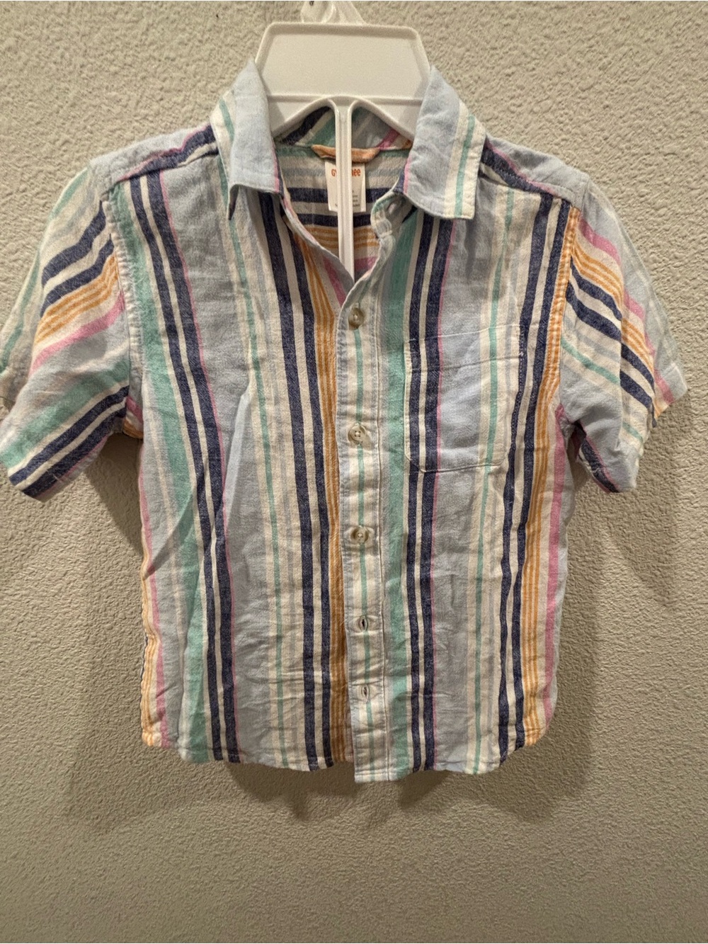 Gymboree Pastel Multicolor Striped Button-Down Shirt